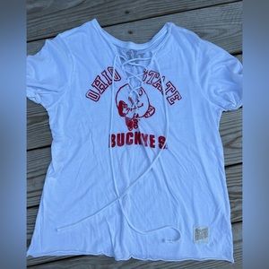 ohio state white short sleeve shirt